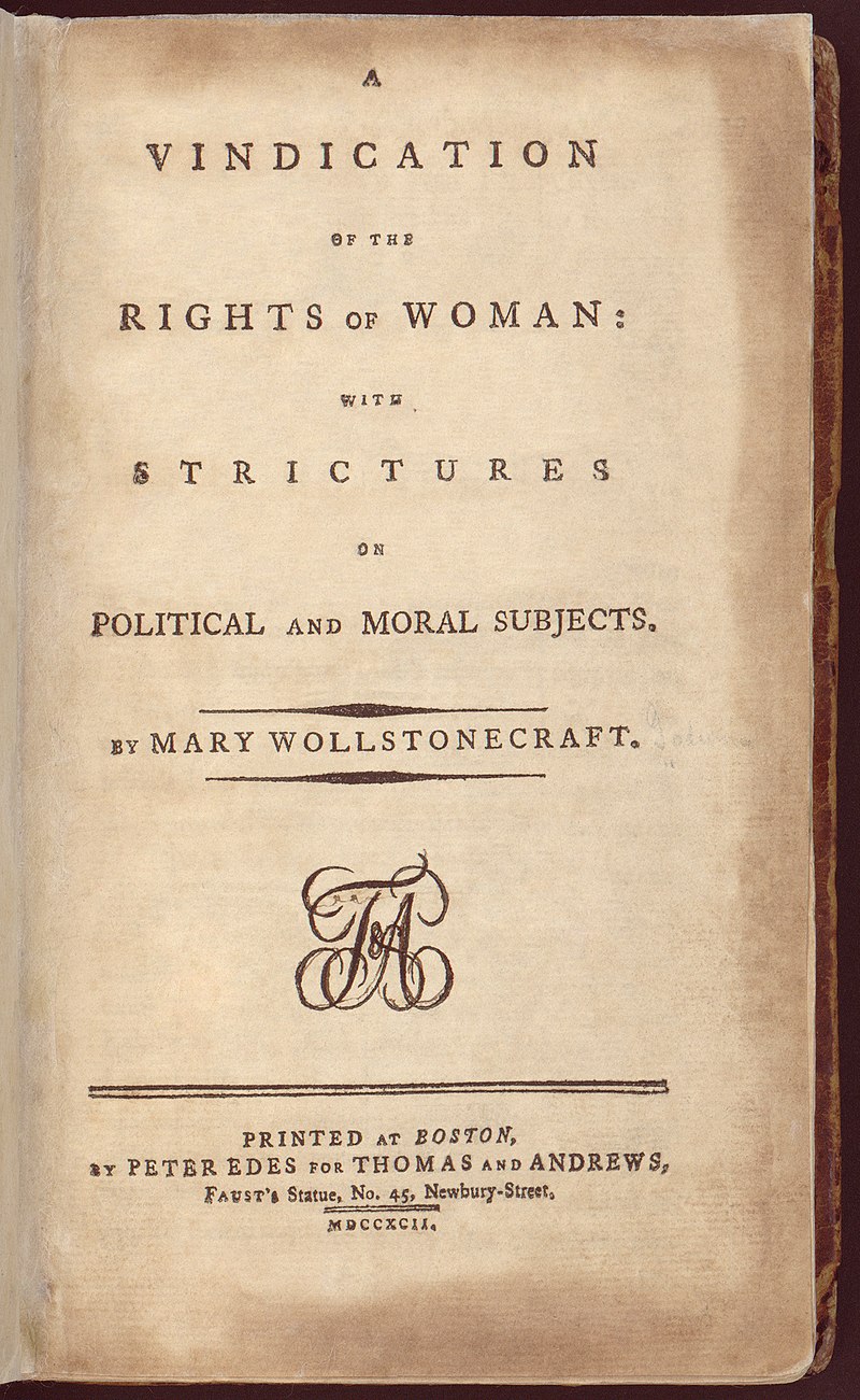 A Vindiation of the rights of women